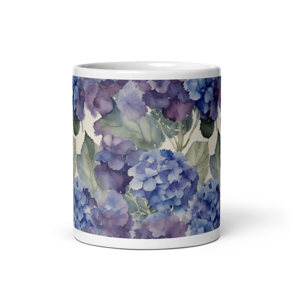 Hydrangea Haze Mug - watercolour print