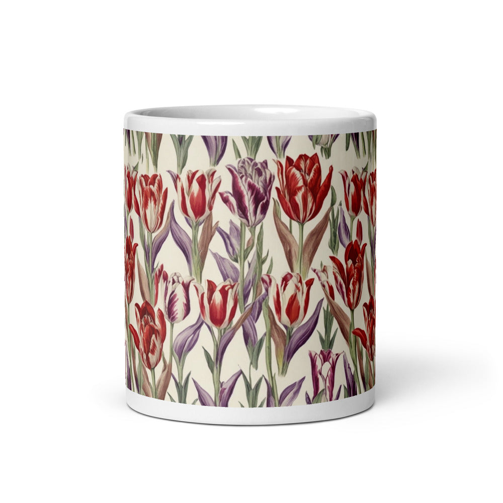 Tulip Parade Mug - watercolour print