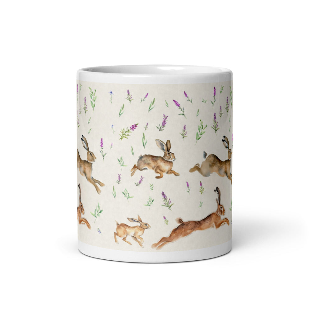 Highland Hares Mug - watercolour design, view 3