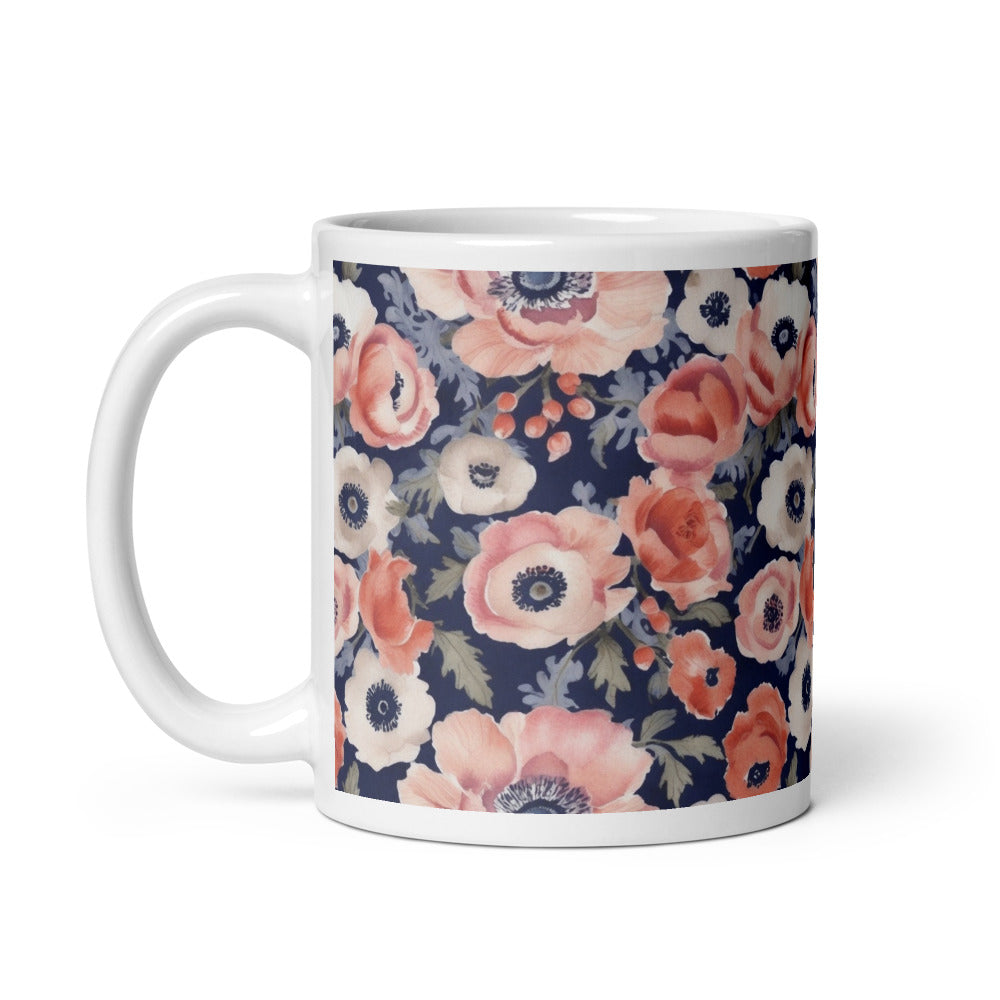 Anemone Dance Mug - watercolour print