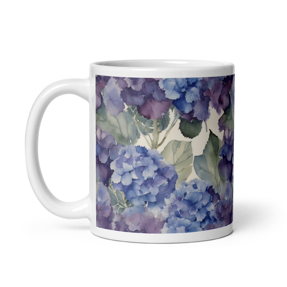Hydrangea Haze Mug - watercolour print