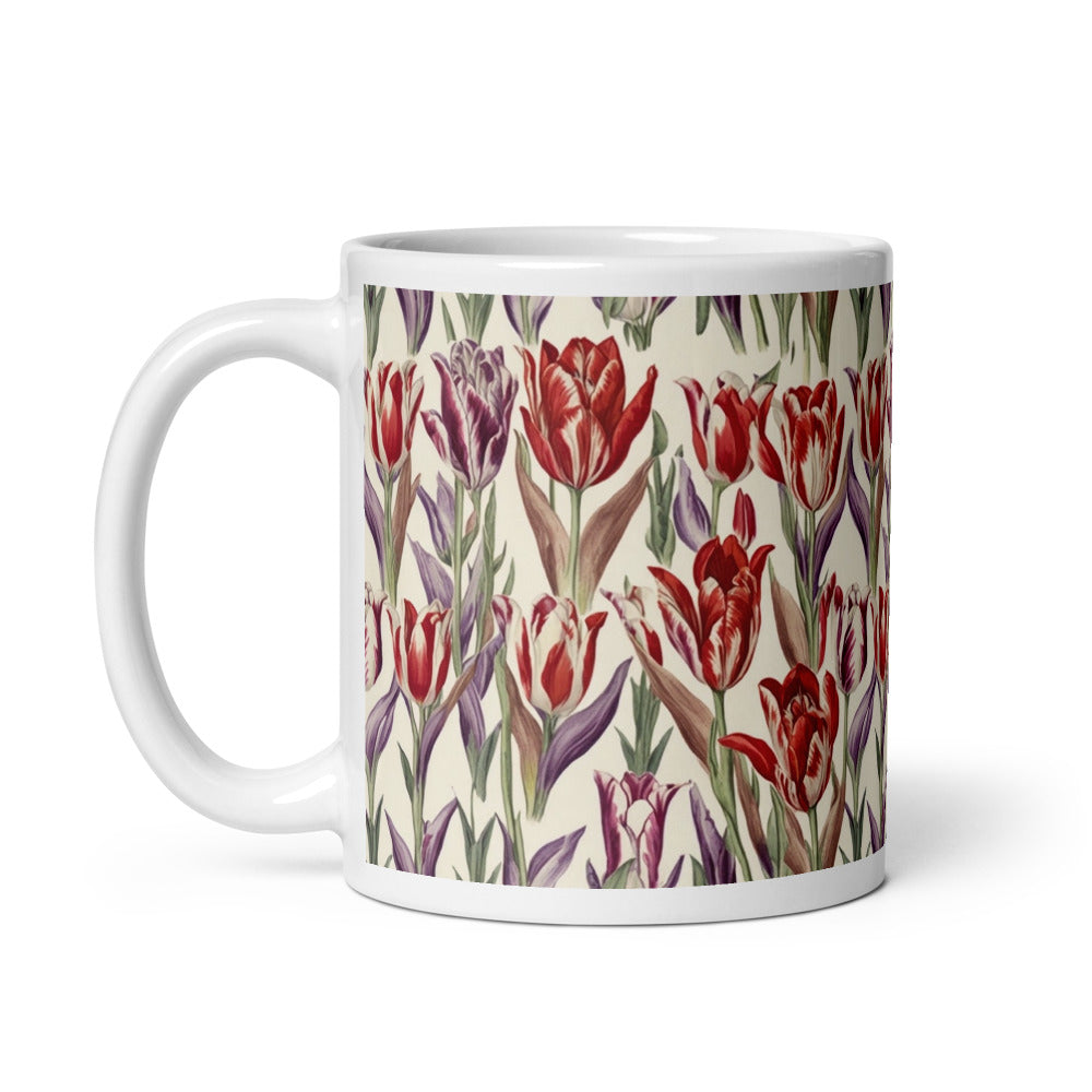 Tulip Parade Mug - watercolour print
