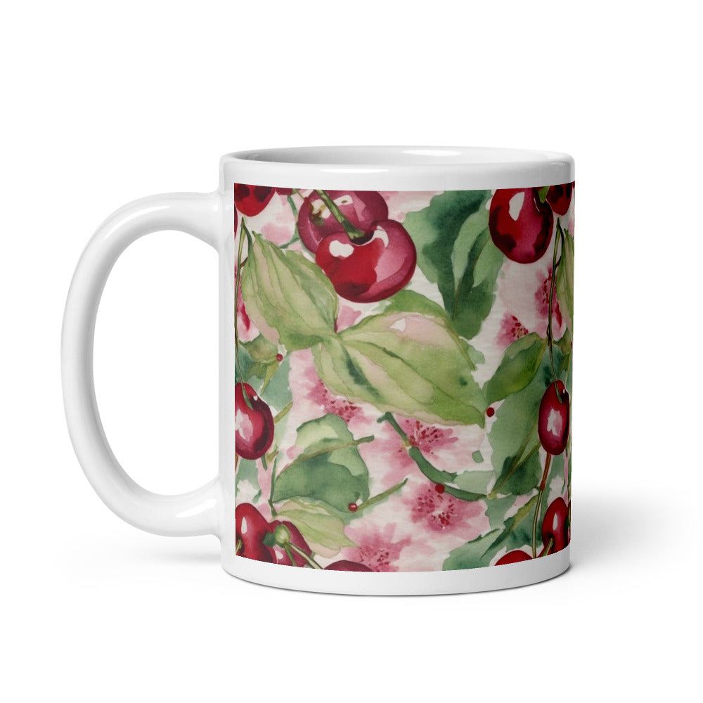Cherry Orchard Mug - watercolour print