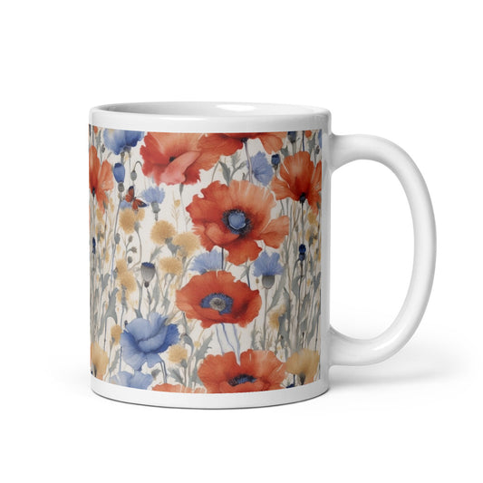 Butterfly Meadow Mug - watercolour print
