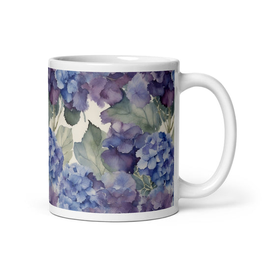 Hydrangea Haze Mug - watercolour print