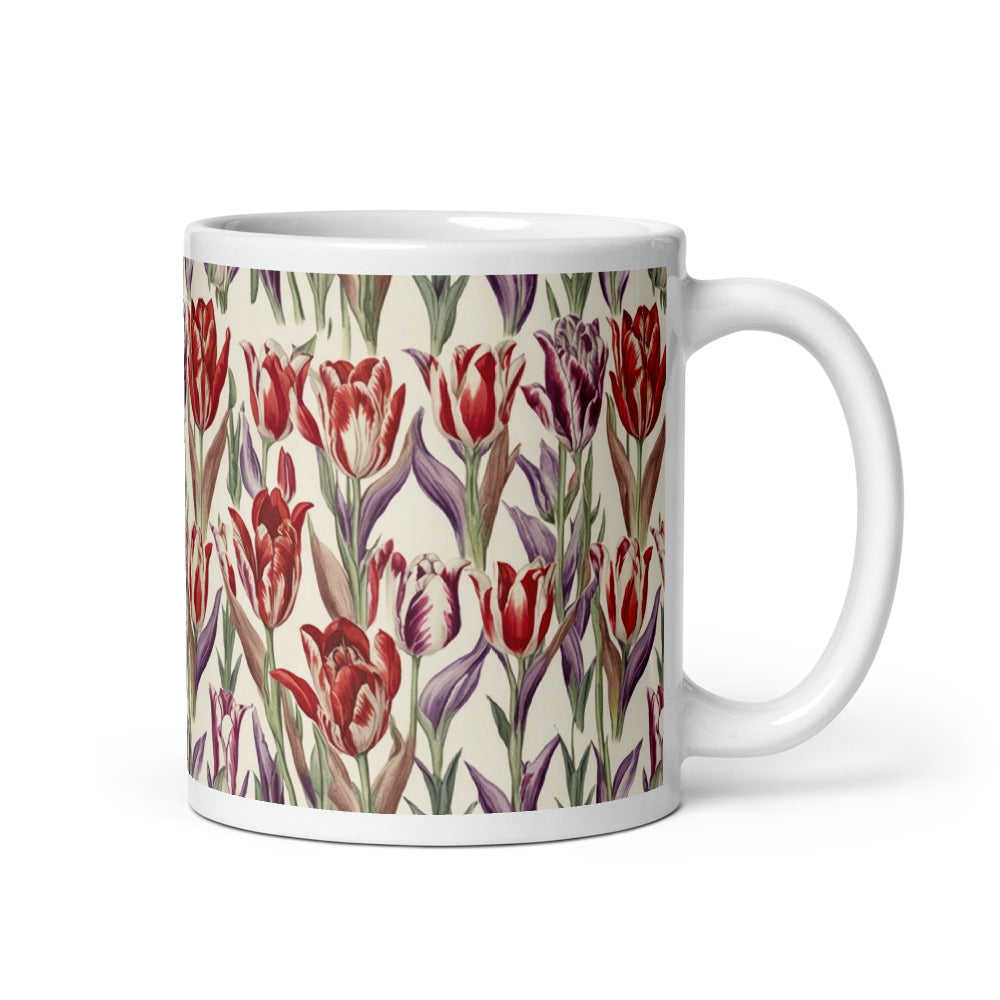 Tulip Parade Mug - watercolour print