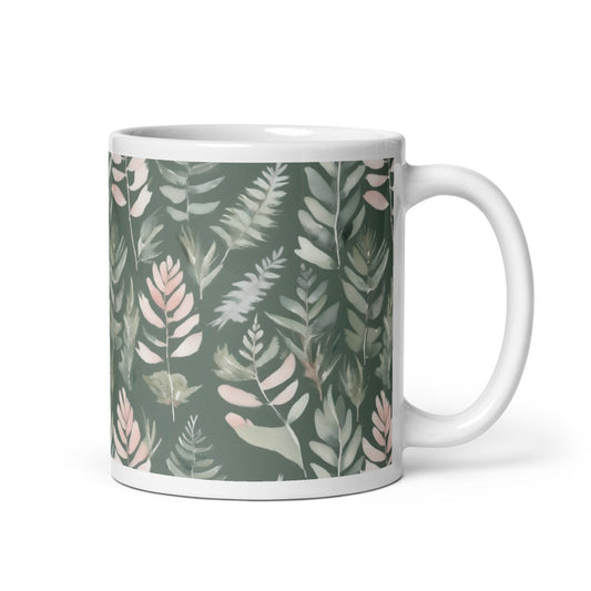 Sage Fern Mug - watercolour print