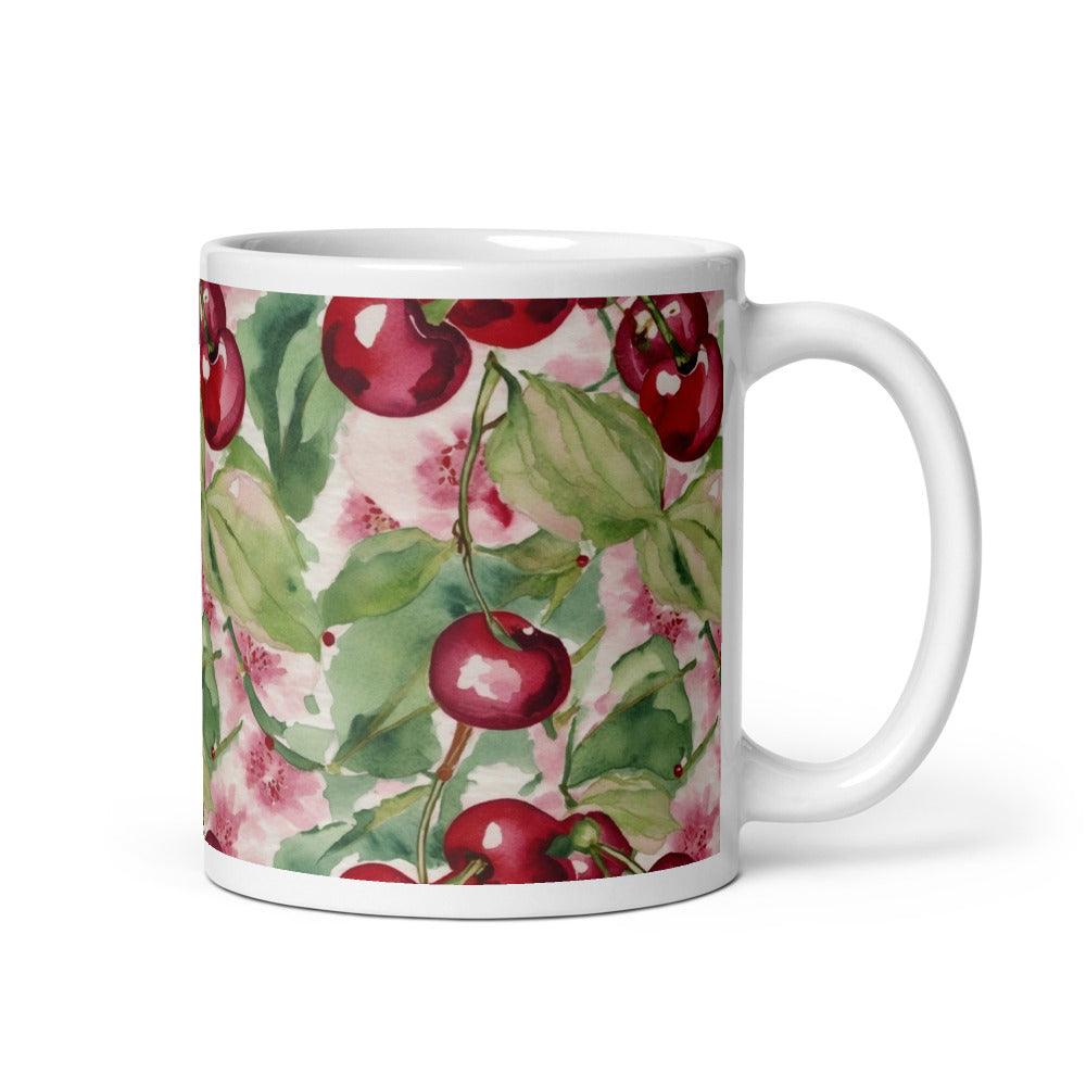 Cherry Orchard Mug - watercolour print