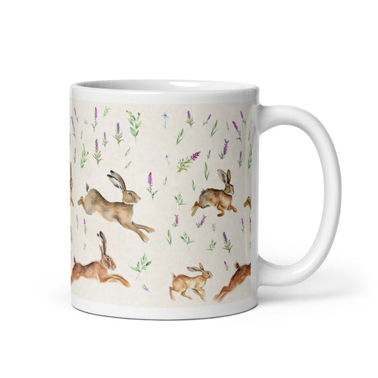 Highland Hares Mug - watercolour design
