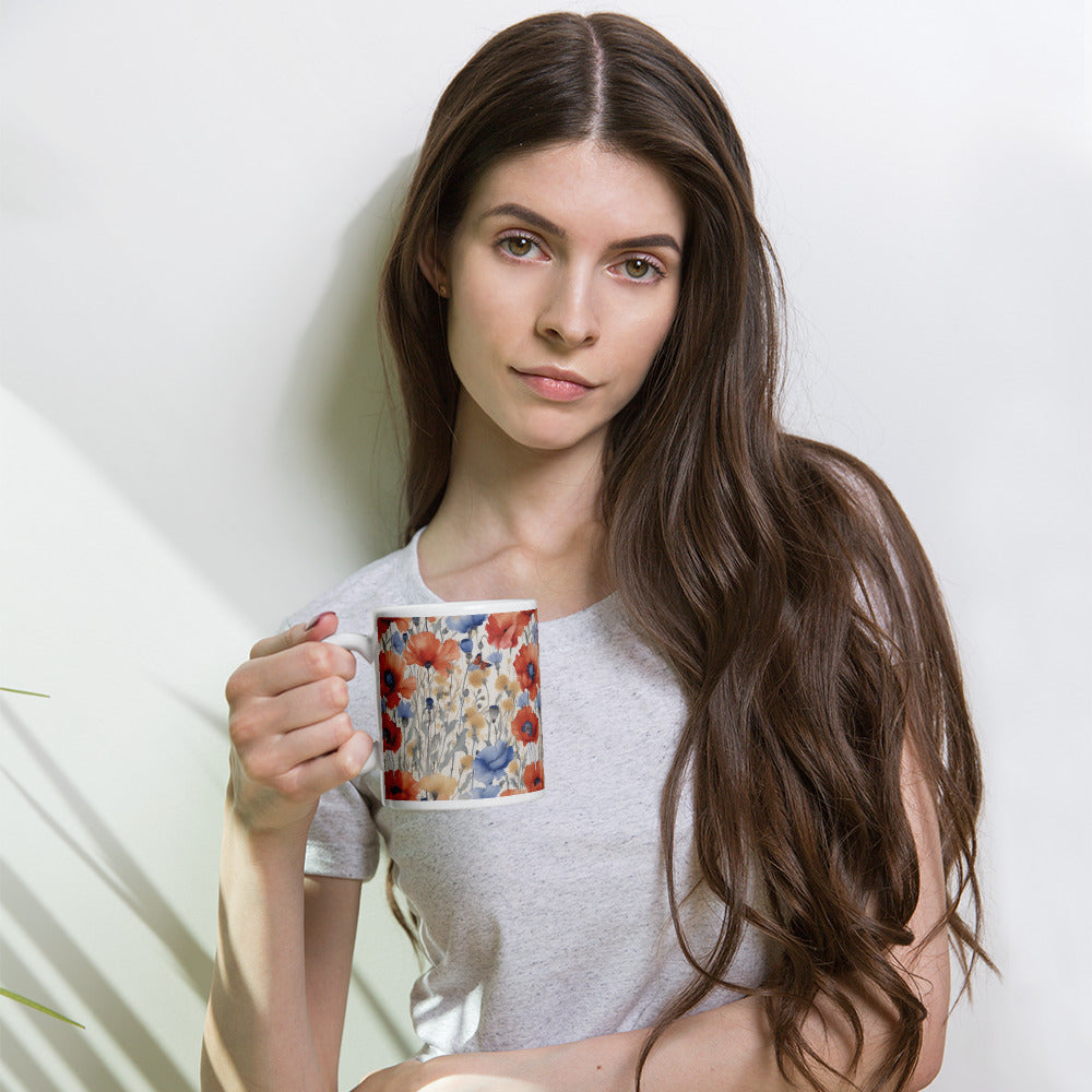 Butterfly Meadow Mug - shown in a home setting
